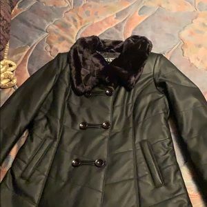 Wings Women’s Black Leather Jacket